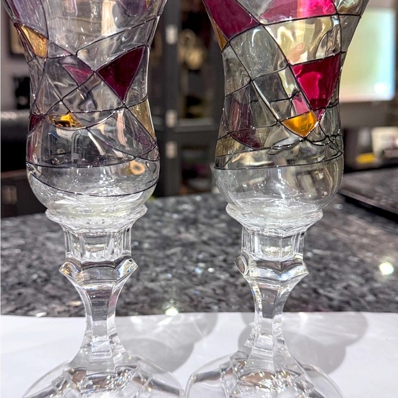 ✨ Vintage Partylite Mosaic Stemmed Votive Candle Holders – Rare & Unused”✨ - Picture 14 of 16